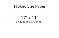 Tabloid size paper in inches and millimeters